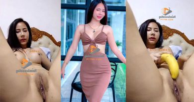 เอากล้วยยัดรูหีช่วยตัวเอง เน็ตไอดอลสาวไลฟ์สดในกลุ่มลับระวังกล้วยหักคารูหี
